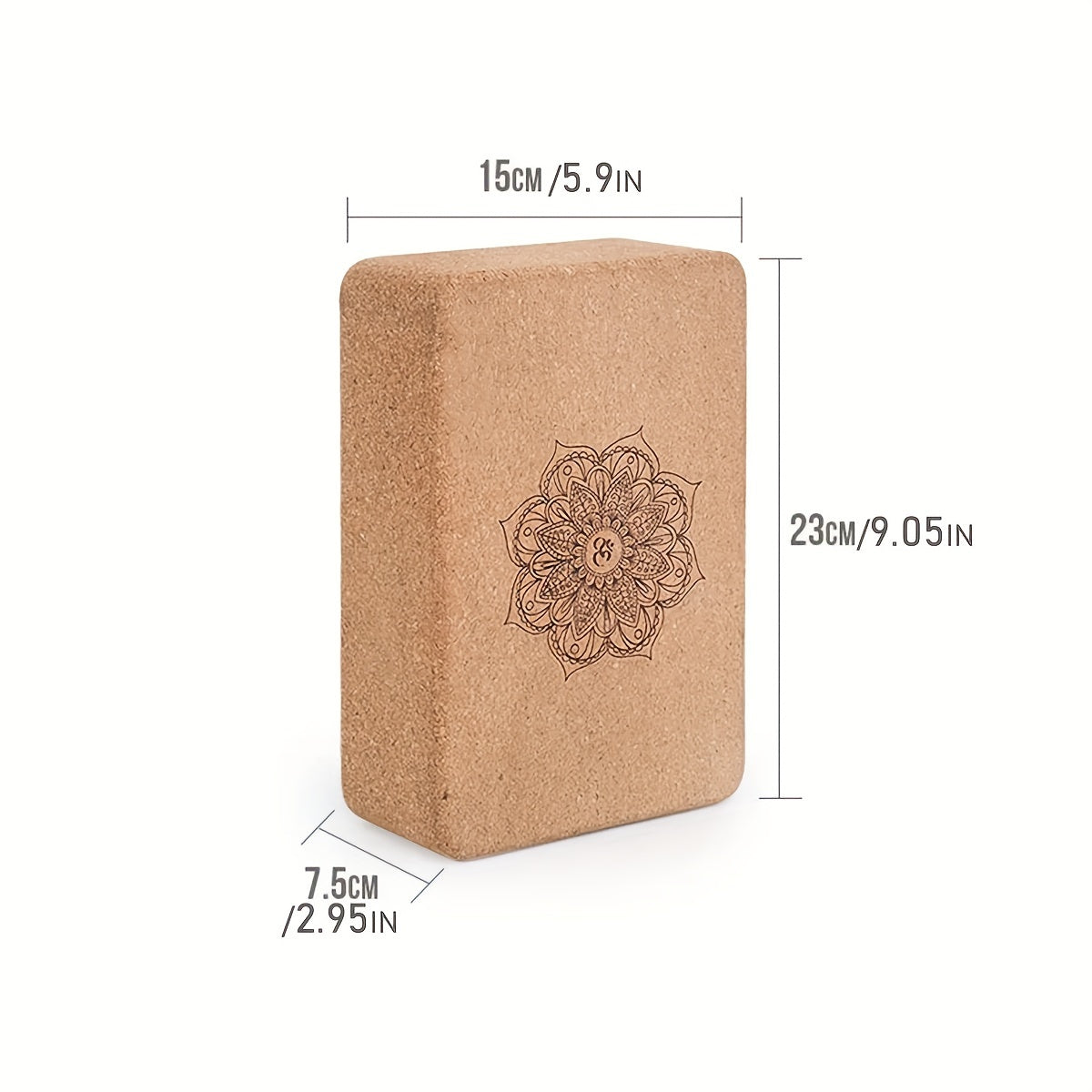 Bloco de Yoga de Cortiça e Madeira, Bloco de Yoga de Alta Densidade, Adequado para Treinamento de Dança, Pressão de Pernas, Fitness Indoor