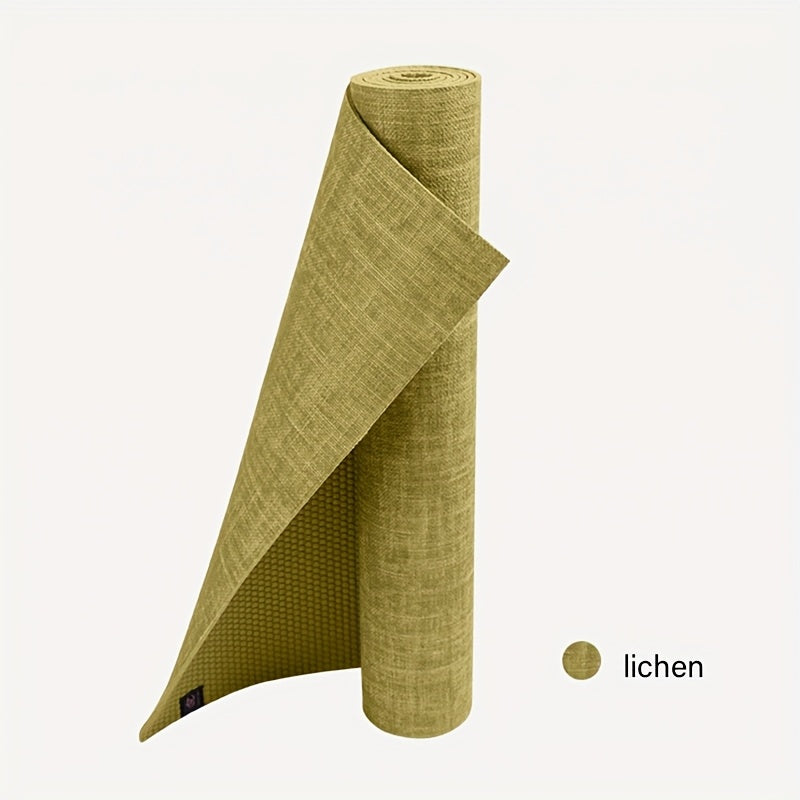 Tapete de Yoga de Linho - Tapete de Fitness Portátil de Alta Qualidade, Antiderrapante, para Mulheres, Ideal para Treinos em Casa e Meditação, Tapete de Yoga Extra Grosso