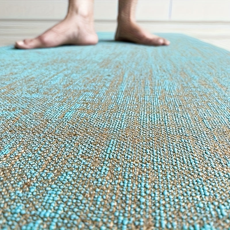 Tapete de Yoga Extra Grande de Juta Natural Reforçado 72x24 Polegadas - Extra Grosso 0.2" (5mm) Antiderrapante, Tapete de Chão Não Tóxico para Ginásio em Casa, Pilates, Yoga, Dança - Tapete de Treino Vegan com Superfície Antiderrapante, Durável e Fácil de Limpar