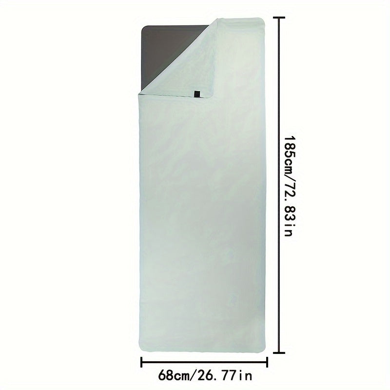 Toalha de Yoga Antiderrapante - Azul Turquesa & Roxo Lavanda, Tecido Absorvente e Secagem Rápida, Base Não Escorregadia para Ginásio, Pilates, Treinos - Compatível com Esteiras (/Cinza)