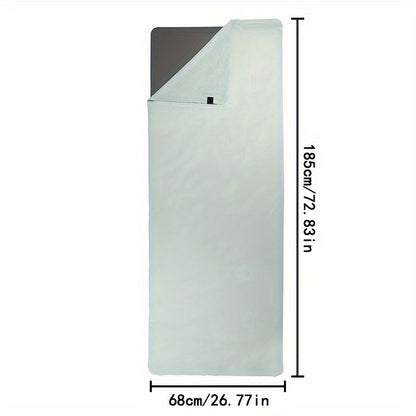 Toalha de Yoga Antiderrapante - Azul Turquesa & Roxo Lavanda, Tecido Absorvente e Secagem Rápida, Base Não Escorregadia para Ginásio, Pilates, Treinos - Compatível com Esteiras (/Cinza)