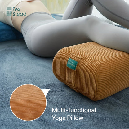 1peça TEXSTEAD Almofada de Yoga Bolster para Posições Restauradoras, Meditação, Alongamento e Suporte para as Costas - Almofada Retangular com Alça de Transporte, Capa Removível, Leve e Firme, Ideal para Uso em Casa ou Estúdio, Disponível em Várias Cores, Acessórios de Yoga, Ferramenta de Yoga Versátil, Design Ergonômico, Tapete de Yoga Durável