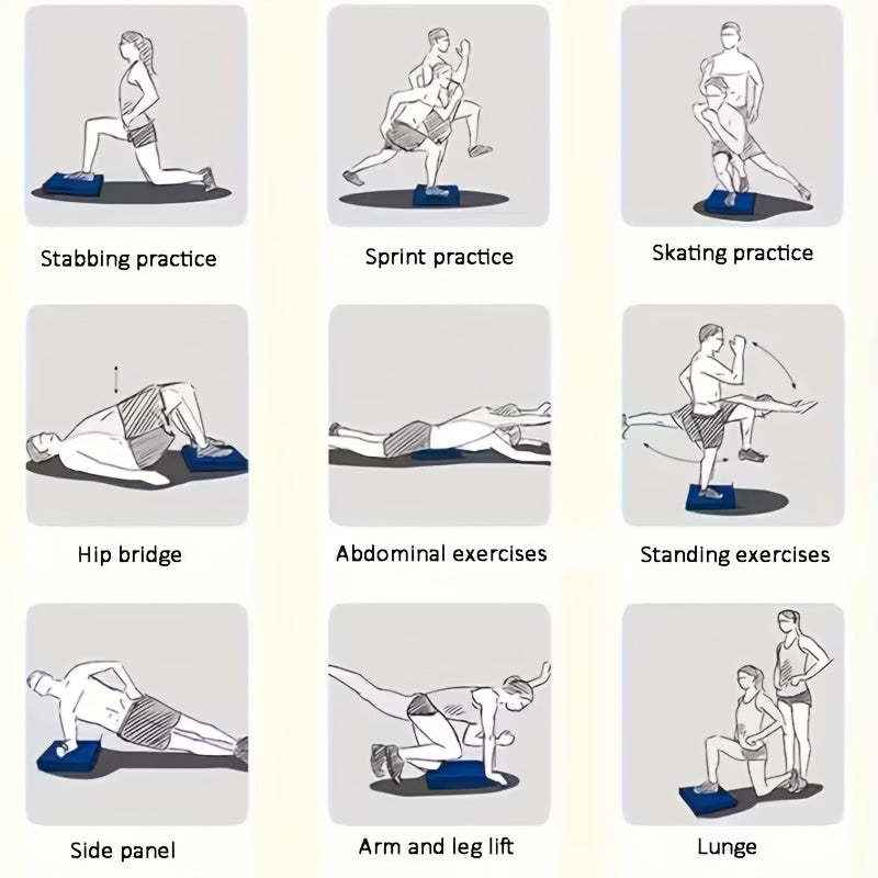 Conjunto de Almofada para Equilíbrio em Yoga com Treinador Inflável, Bola PVC, 2 Peças Material Espessado e Duradouro Ideal para Ioga, Pilates e Exercícios de Estabilidade - Presente Natal/Ano Novo