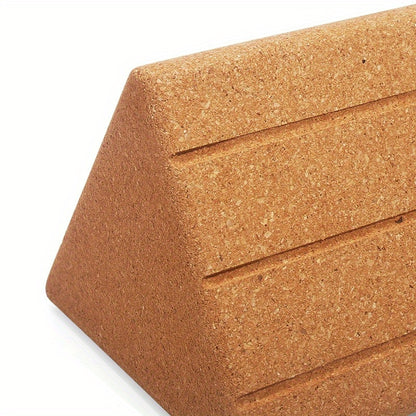 Triângulos de Yoga Profissionais em Cortiça - Design Ergonômico de Alta Densidade para Relaxamento do Core & Abdominal, Equipamento de Treino de Dança e Fitness, Cores Misturadas