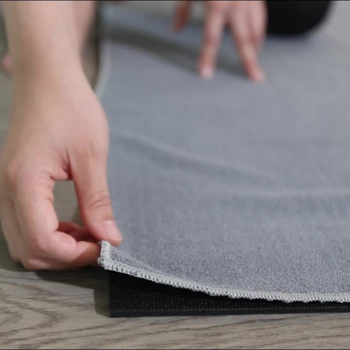 Toalhas de ioga de silicone antiderrapante tecidas premium - Laváveis à máquina, mistura de poliéster e nylon, conjunto de toalhas de academia de secagem rápida