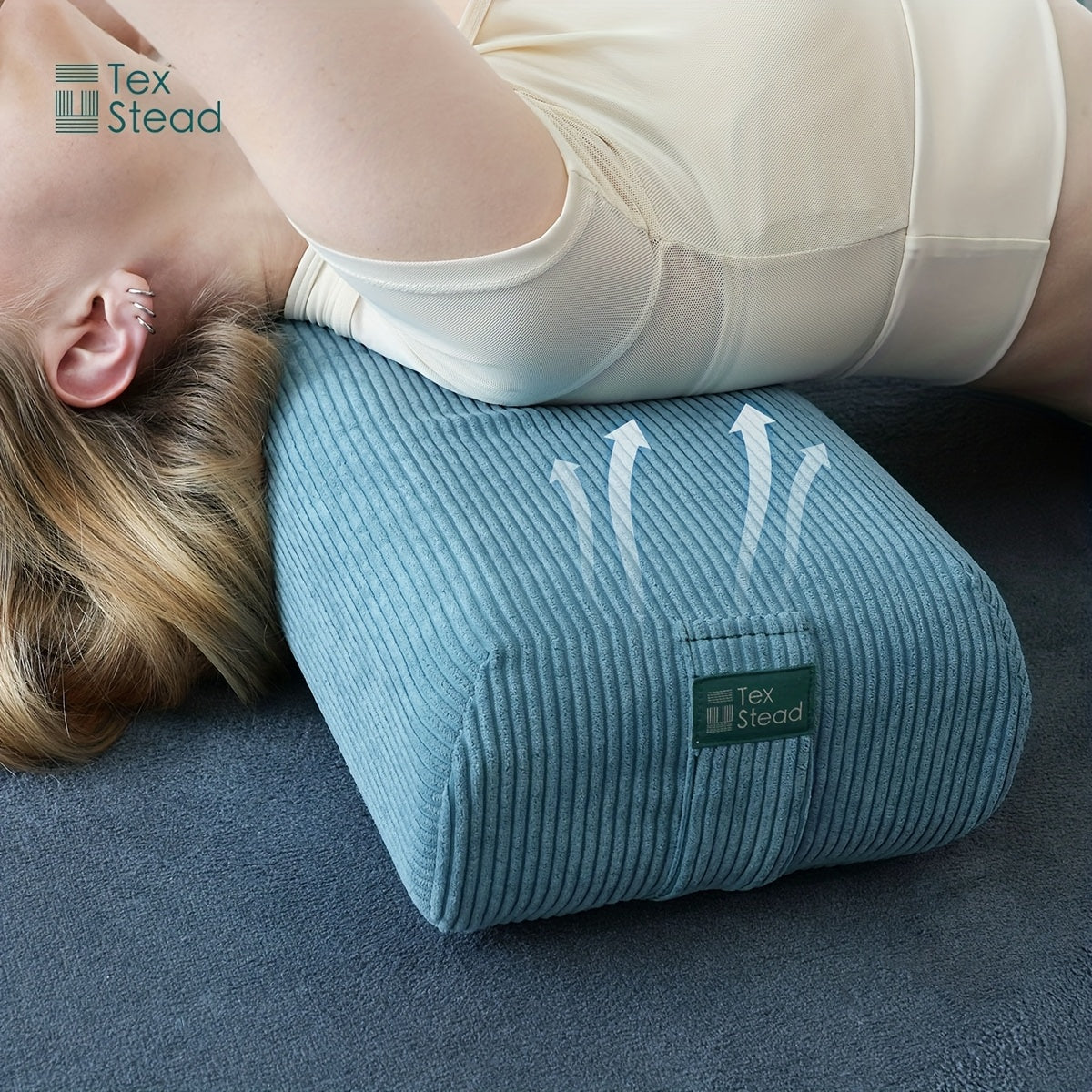 1peça TEXSTEAD Almofada de Yoga Bolster para Posições Restauradoras, Meditação, Alongamento e Suporte para as Costas - Almofada Retangular com Alça de Transporte, Capa Removível, Leve e Firme, Ideal para Uso em Casa ou Estúdio, Disponível em Várias Cores, Acessórios de Yoga, Ferramenta de Yoga Versátil, Design Ergonômico, Tapete de Yoga Durável