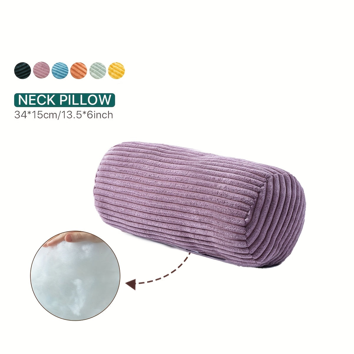 Almofada Roll, Almofada Bolster de Fleece Coral Versátil, Travesseiro Corporal para Suporte ao Dormir, Pernas e Costas, Ideal para Conforto da Coluna e Pescoço, Lavável à Máquina para Decoração de Cama e Sofá, 6 Cores Vibrantes e 3 Tamanhos Disponíveis