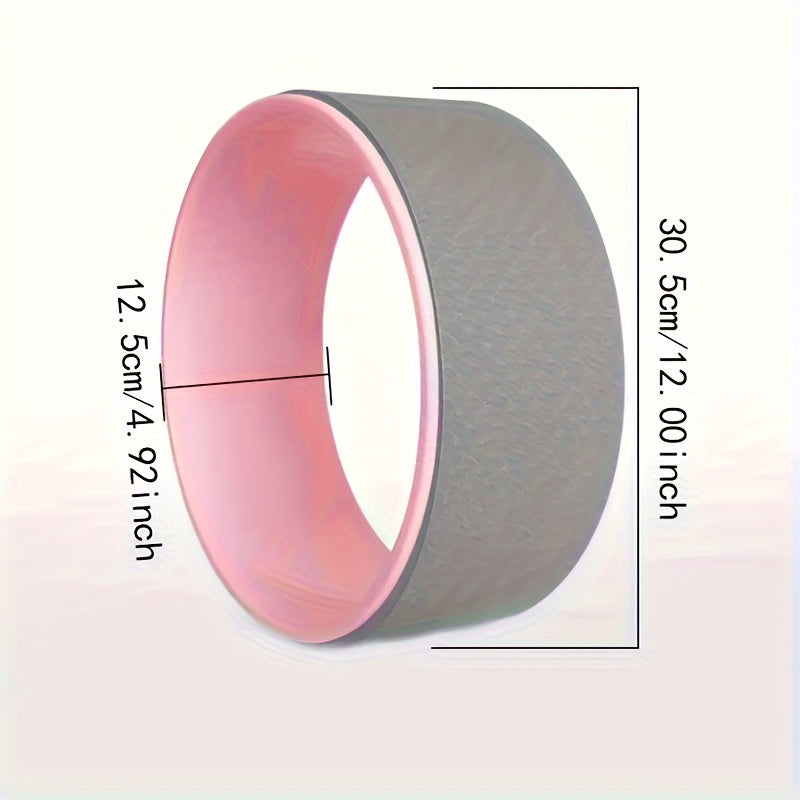 Roda de Yoga - Esticador e Rolo para Costas, Rolo de Yoga para Relaxamento Muscular, Alívio, Estouro e Alinhamento até 80kg