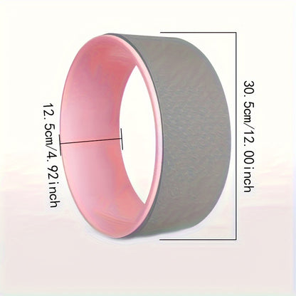 Roda de Yoga - Esticador e Rolo para Costas, Rolo de Yoga para Relaxamento Muscular, Alívio, Estouro e Alinhamento até 80kg