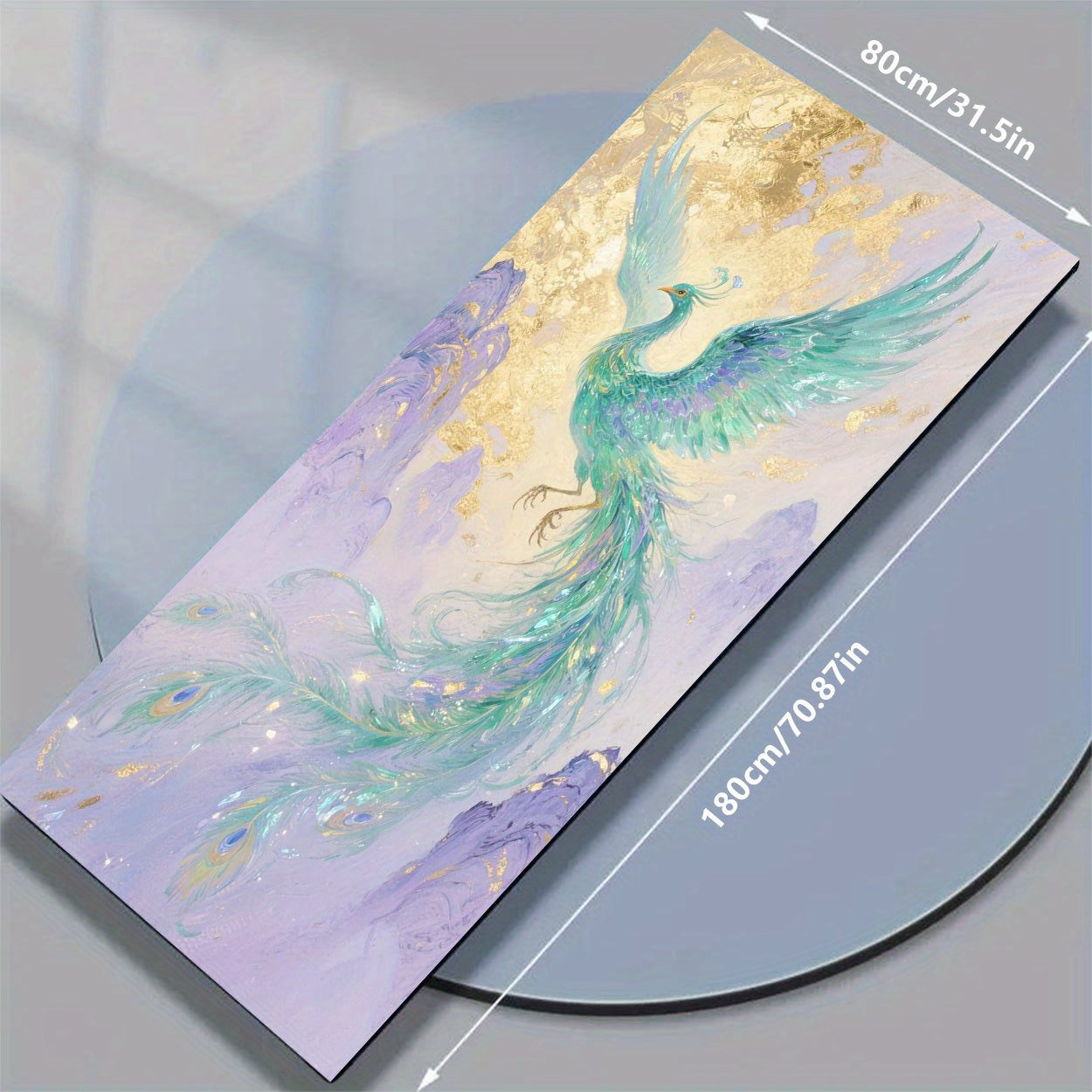 Phoenix em Voo Estilo de Arte Chinesa Tapete de Yoga - Design Vibrante de Pássaro, Terra de Diatomáceas Durável para Uso Interior/Exterior, Casa de Ginástica e Meditação, Tapete de Exercício Antiderrapante para Yoga, Pilates, Treinos de Núcleo, Tapete de Yoga Extra Grosso, Tapete Interior/Exterior, Design de Tapete Artístico, Forro Antiderrapante, Tapete de Yoga, Tapete de Fitness, Tapete de Exercício, Pilates, Impressão de Tapete Astrologico, Acessório de Fitness, Ideia de Presente para Yogi