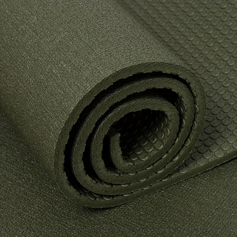 Tapete de Yoga PVC Alta Densidade Antiderrapante com Almofada Absorvente de Impacto para Pulo, Uso Doméstico, Fitness Silencioso, Preto - Estampa Sapo