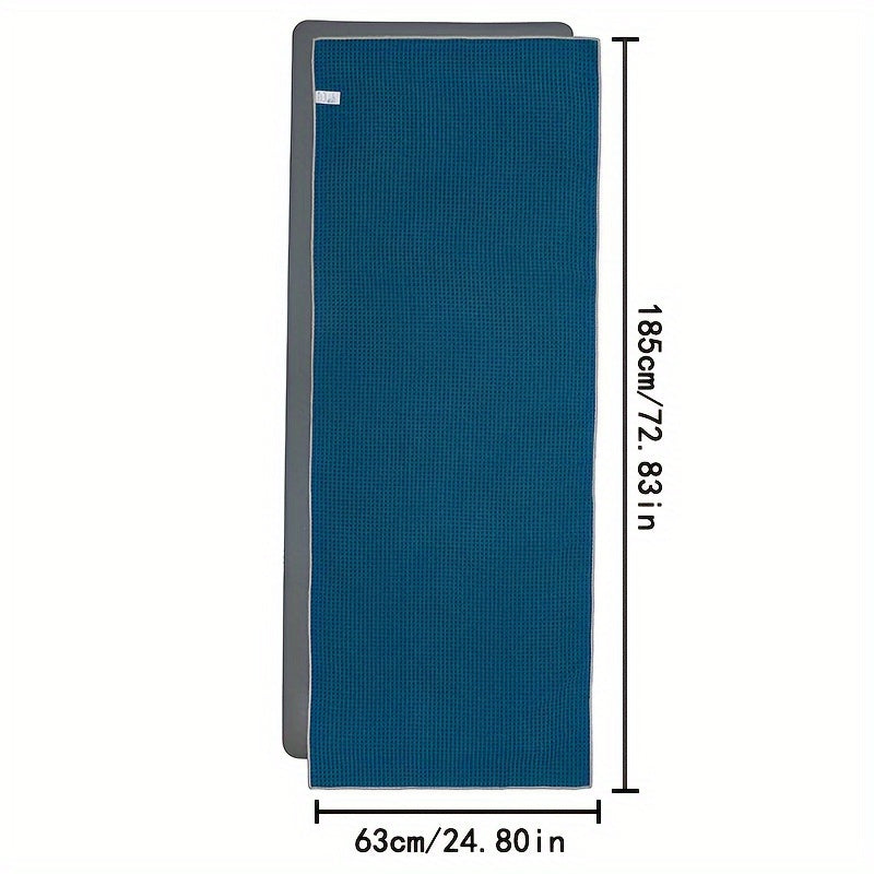 Toalhas de ioga de silicone antiderrapante tecidas premium - Laváveis à máquina, mistura de poliéster e nylon, conjunto de toalhas de academia de secagem rápida