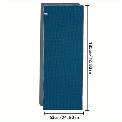 Toalhas de ioga de silicone antiderrapante tecidas premium - Laváveis à máquina, mistura de poliéster e nylon, conjunto de toalhas de academia de secagem rápida