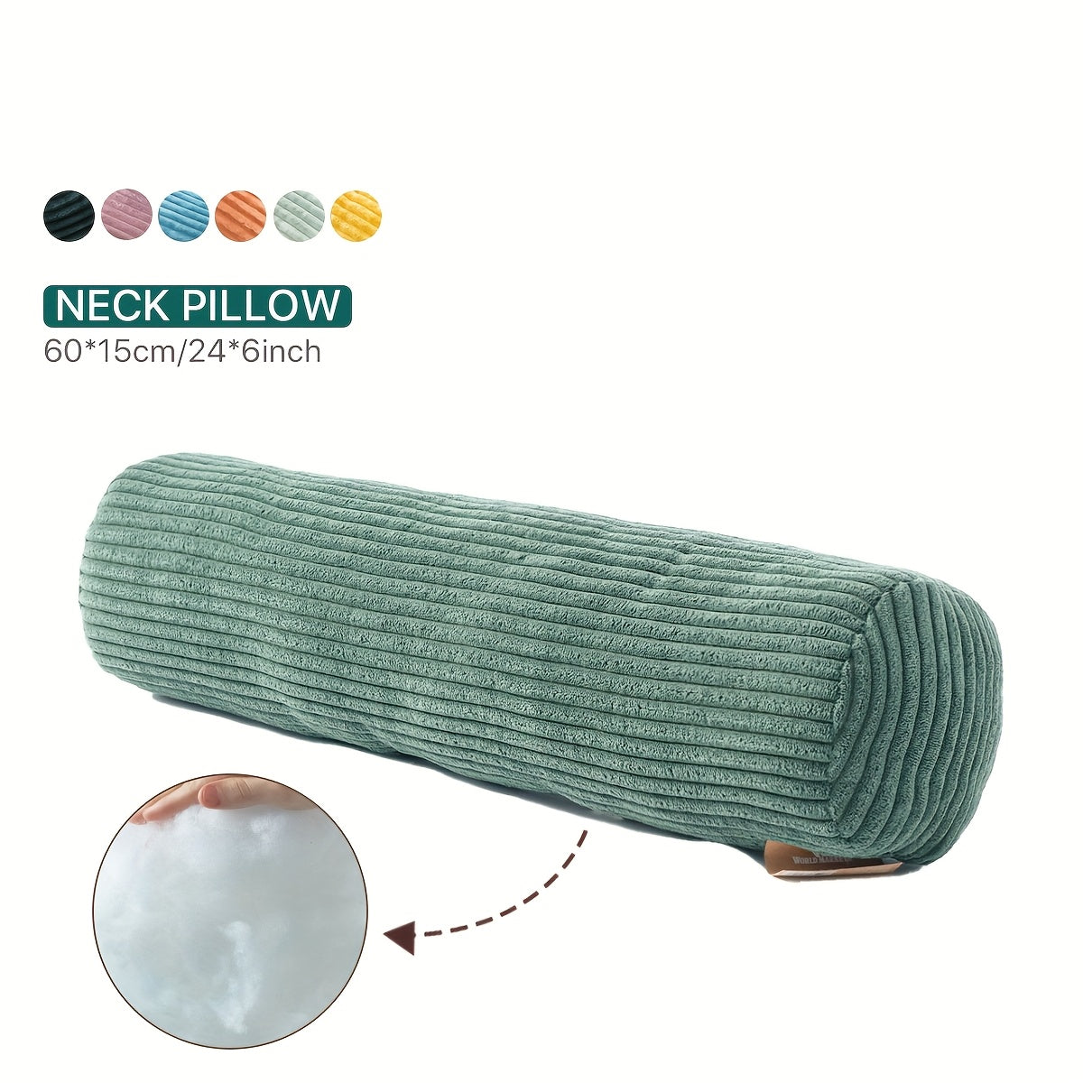 Almofada Roll, Almofada Bolster de Fleece Coral Versátil, Travesseiro Corporal para Suporte ao Dormir, Pernas e Costas, Ideal para Conforto da Coluna e Pescoço, Lavável à Máquina para Decoração de Cama e Sofá, 6 Cores Vibrantes e 3 Tamanhos Disponíveis