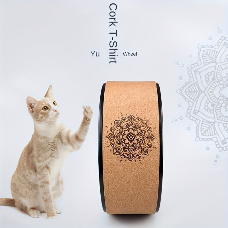 Rodinha de Yoga de Cortiça Macia para Flexões, Nova Roda de Massagem de Yoga para Iniciantes, Roda de Pranayama, Roda Dharma, Roda de Yoga, Equipamento de Yoga, Roda de Yoga para Flexões