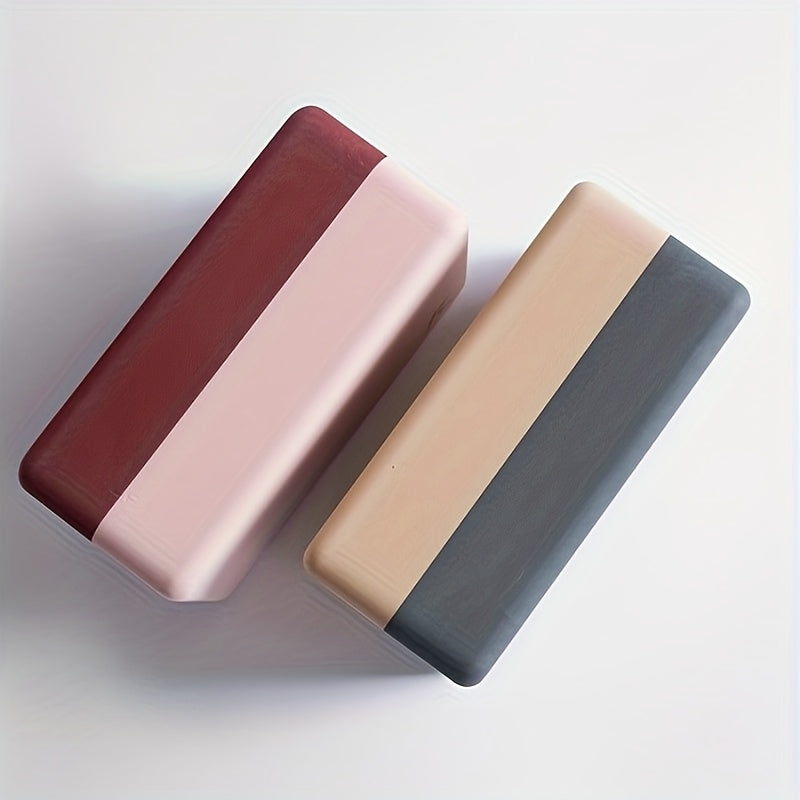 Pedra de Yoga Premium com Design Color Block, Alta Densidade, 23cm x 15cm x 10cm
