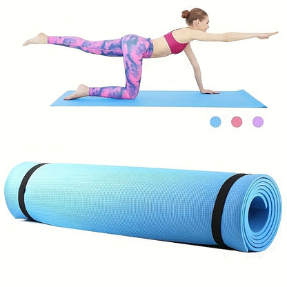 Tapete de Yoga EVA com 4mm de Espessura, Tapete de Exercício de Cor Sólida e Alta Densidade Absorvente de Choques, Pedal para Dança Fitness, Melhora o Conforto ao Treinar, Macio, Durável, Amortecedor e Absorvedor de Impactos, Adequado para Academia em Casa, Yoga, Pilates