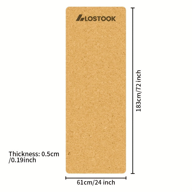 Tapete de Yoga em Cortiça Natural - Tapete de Fitness TPE Antiderrapante com Design Floral, Castanho Escuro, Perfeito para Yoga, Pilates e Exercícios no Chão, Tapete de Yoga Extra Grosso, Acessório de Pilates, Equipamento de Exercício Elegante, Superfície de Treino Durável