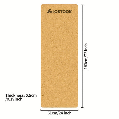 Tapete de Yoga em Cortiça Natural - Tapete de Fitness TPE Antiderrapante com Design Floral, Castanho Escuro, Perfeito para Yoga, Pilates e Exercícios no Chão, Tapete de Yoga Extra Grosso, Acessório de Pilates, Equipamento de Exercício Elegante, Superfície de Treino Durável