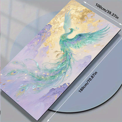 Phoenix em Voo Estilo de Arte Chinesa Tapete de Yoga - Design Vibrante de Pássaro, Terra de Diatomáceas Durável para Uso Interior/Exterior, Casa de Ginástica e Meditação, Tapete de Exercício Antiderrapante para Yoga, Pilates, Treinos de Núcleo, Tapete de Yoga Extra Grosso, Tapete Interior/Exterior, Design de Tapete Artístico, Forro Antiderrapante, Tapete de Yoga, Tapete de Fitness, Tapete de Exercício, Pilates, Impressão de Tapete Astrologico, Acessório de Fitness, Ideia de Presente para Yogi