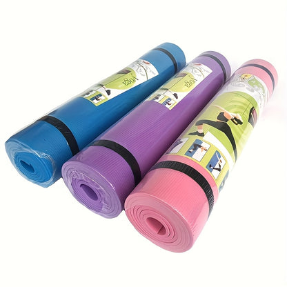 Tapete de Yoga EVA com 4mm de Espessura, Tapete de Exercício de Cor Sólida e Alta Densidade Absorvente de Choques, Pedal para Dança Fitness, Melhora o Conforto ao Treinar, Macio, Durável, Amortecedor e Absorvedor de Impactos, Adequado para Academia em Casa, Yoga, Pilates