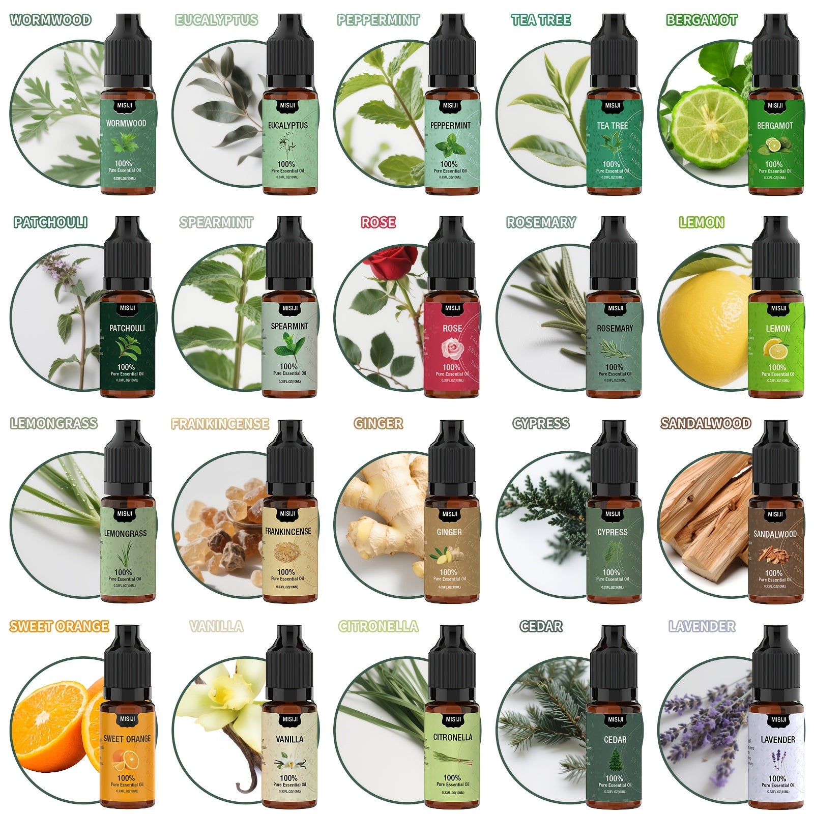 Conjunto de Óleos Essenciais 20×10ML | Top 20 - Óleos Essenciais para Difusor, Ambientador, Lavandaria, Fabrico de Velas & Sabonetes, Humidificadores | O Melhor Presente para Mulheres, Amigas, Namorada, Adequado para Uso no Inverno