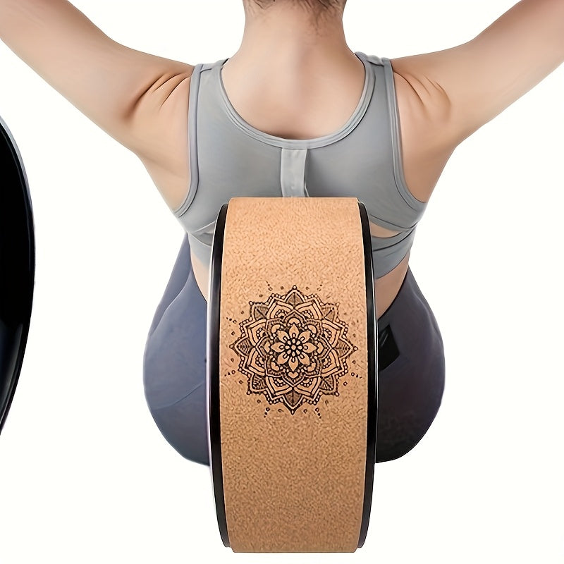 Rodinha de Yoga de Cortiça Macia para Flexões, Nova Roda de Massagem de Yoga para Iniciantes, Roda de Pranayama, Roda Dharma, Roda de Yoga, Equipamento de Yoga, Roda de Yoga para Flexões