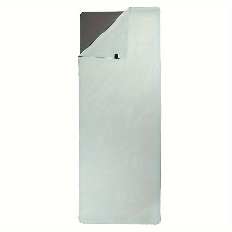 Toalha de Yoga Antiderrapante - Azul Turquesa & Roxo Lavanda, Tecido Absorvente e Secagem Rápida, Base Não Escorregadia para Ginásio, Pilates, Treinos - Compatível com Esteiras (/Cinza)