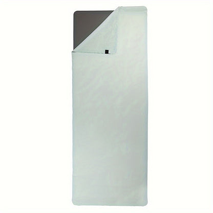 Toalha de Yoga Antiderrapante - Azul Turquesa & Roxo Lavanda, Tecido Absorvente e Secagem Rápida, Base Não Escorregadia para Ginásio, Pilates, Treinos - Compatível com Esteiras (/Cinza)