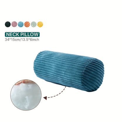 Almofada Roll, Almofada Bolster de Fleece Coral Versátil, Travesseiro Corporal para Suporte ao Dormir, Pernas e Costas, Ideal para Conforto da Coluna e Pescoço, Lavável à Máquina para Decoração de Cama e Sofá, 6 Cores Vibrantes e 3 Tamanhos Disponíveis