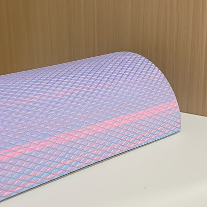 1 unidade, bloco de ioga semi-circular, operação manual, densidade média, para relaxamento do pescoço e dos músculos, prática de equilíbrio, ioga, fitness e ginástica. Almofada de treino de estação de equilíbrio de alongamento de perna com rolo de espuma semi-circular.