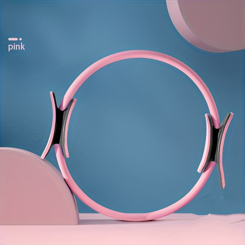 Anel de Pilates Rosa Versátil para Fitness de Corpo Inteiro - Fortaleça, Alongue & Tonifique com Alças de Conforto - Presente Ideal para o Dia das Mães, Dia da Mulher, Dia dos Namorados - Material PP Durável