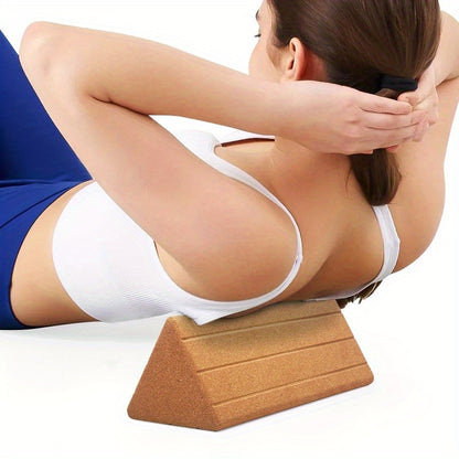 Triângulos de Yoga Profissionais em Cortiça - Design Ergonômico de Alta Densidade para Relaxamento do Core & Abdominal, Equipamento de Treino de Dança e Fitness, Cores Misturadas