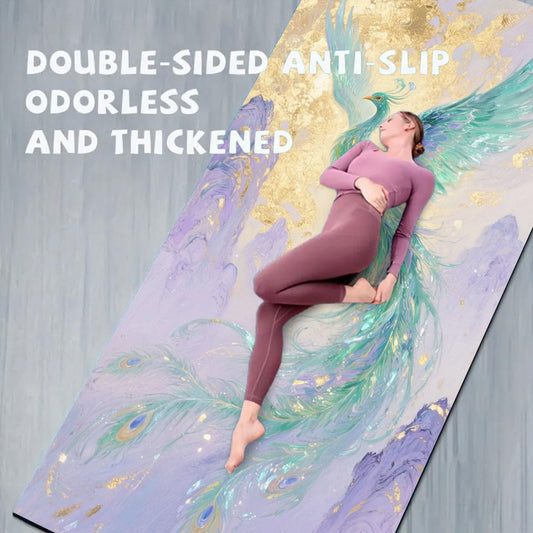 Phoenix em Voo Estilo de Arte Chinesa Tapete de Yoga - Design Vibrante de Pássaro, Terra de Diatomáceas Durável para Uso Interior/Exterior, Casa de Ginástica e Meditação, Tapete de Exercício Antiderrapante para Yoga, Pilates, Treinos de Núcleo, Tapete de Yoga Extra Grosso, Tapete Interior/Exterior, Design de Tapete Artístico, Forro Antiderrapante, Tapete de Yoga, Tapete de Fitness, Tapete de Exercício, Pilates, Impressão de Tapete Astrologico, Acessório de Fitness, Ideia de Presente para Yogi